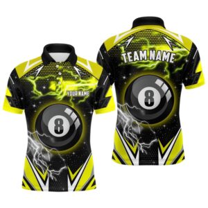 8 Ball Pool Billiard Polo Custom Yellow&hellip;