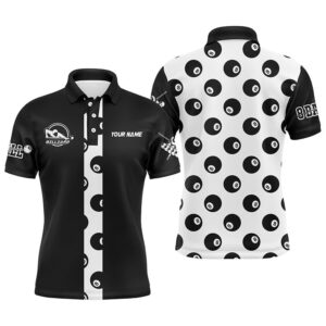 8 Ball Pool Pattern Black White Billiard&hellip;