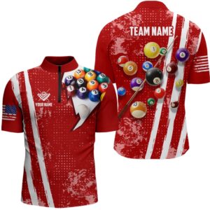 8 Ball Pool Player Red Billiards Jersey&hellip;