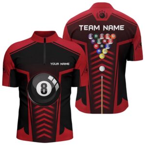 8 Ball Pool Red Black Jersey Shirts,&hellip;