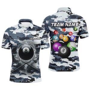 8 Ball Pool Smoke Billiard Shirts Custom&hellip;