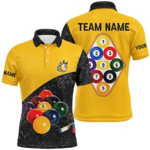9 Ball Pool Black Grunge Billiards Polo&hellip;