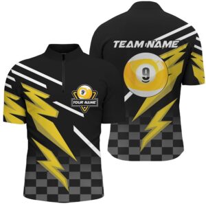 9 Ball Pool Tournat Billiards Shirts, Yellow&hellip;