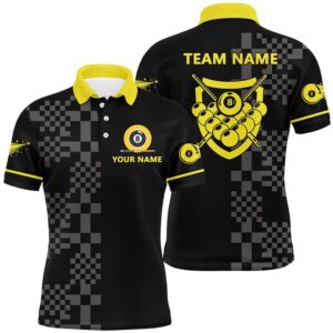 Abstract Square Pattern 8 Ball Pool Yellow&hellip;