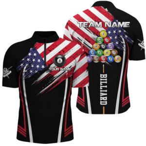 American Billiard Jerseys Jersey Shirts Custom Patriotic&hellip;