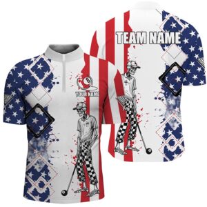 Argyle Us Flag Funny Skeleton Billiard Shirts,&hellip;