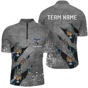 Ball 8 Grey Grunge Billiard Jersey Shirts&hellip;