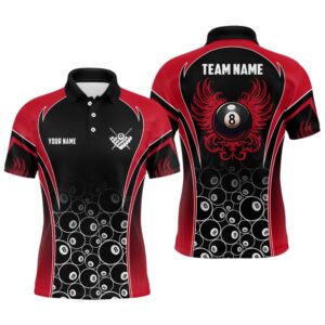 Ball 8 Wing Billiard Polo Shirts Custom&hellip;