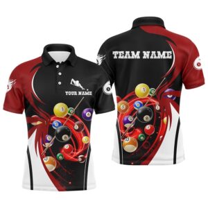 Billiard 3D Polo Shirts, Ball 8 Flame&hellip;