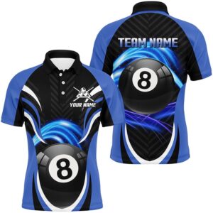 Billiard 8 Ball Blue Version Polo Shirts&hellip;