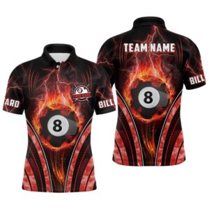 Billiard 8 Ball Flame Thunder Lightning 3D&hellip;