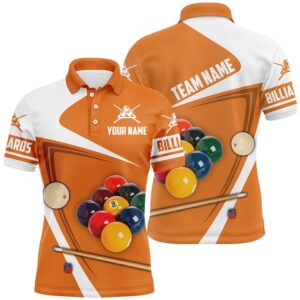 Billiard Ball Orange Version 3D Polo Shirts&hellip;