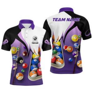 Billiard Ball Set 3D Polo Shirts, Billiard&hellip;