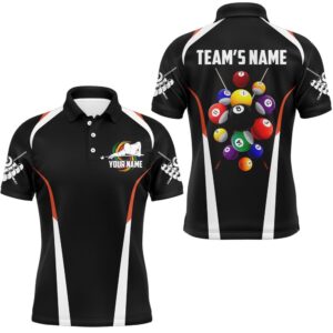Billiard Balls 3D Polo Shirts, Custom Black&hellip;