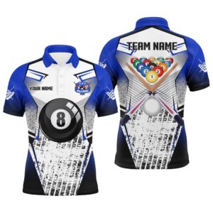 Billiard Balls And Cue Blue Grunge Style&hellip;