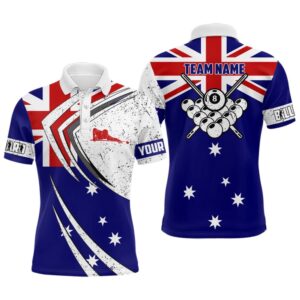 Billiard Balls Australia Flag Polo Shirts Custom&hellip;