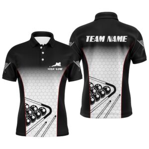 Billiard Balls Black White Hive 3D Polo&hellip;