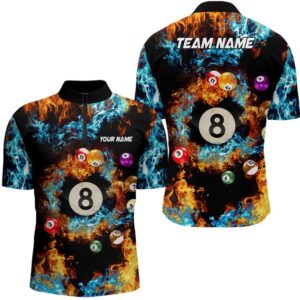 Billiard Balls In Water Fire 3D Jersey&hellip;
