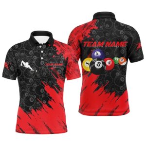 Billiard Balls Paint Red 3D Polo Shirts,&hellip;