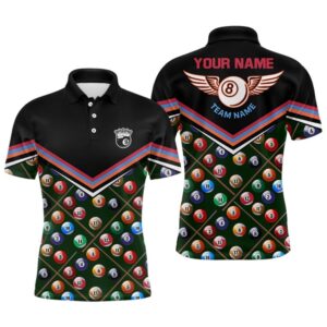 Billiard Balls Pattern 3D Polo Shirts, Custom&hellip;