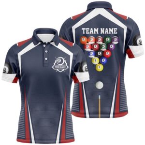 Billiard Balls Red Blue Sports Style Polo&hellip;
