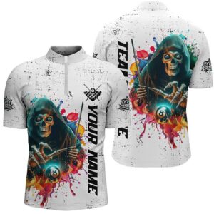 Billiard Skeleton Colorful Grunge Style Jersey Shirts,&hellip;