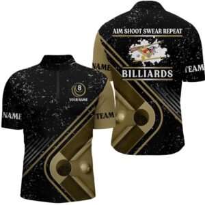 Billiards Aim Shoot Swear Repeat Custom Name&hellip;