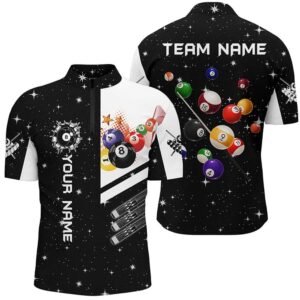Black 3D Billiard Balls Jersey Shirts Custom&hellip;