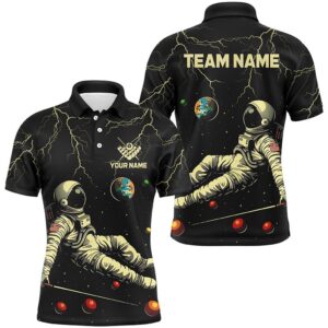 Black Astronaut Lightning Galaxy Billiard Shirts, Funny&hellip;