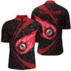 Black Red Billiard Pattern Jersey Shirts Custom Billiard Team Jersey Uniform, Personalized Billiard Team Jersey Shirt