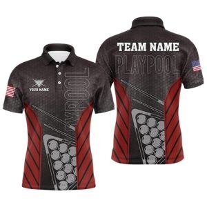 Black Red Billiard Play Pool Custom Name&hellip;