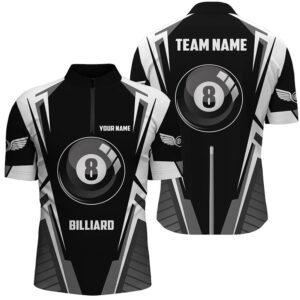 Black White 8 Ball Pool Jersey Shirts,&hellip;
