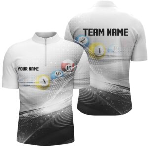 Black White Billiards Shirts Billiards Team Shirts&hellip;