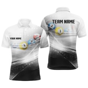 Black White Billiards Shirts Billiards Team Shirts&hellip;