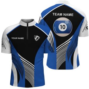 Blue 10 Ball Billiard 3D Jersey Shirts,&hellip;