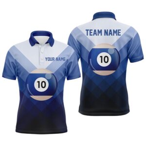 Blue 10 Ball Billiard 3D Polo Shirts,&hellip;