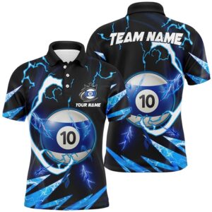 Blue 10 Ball Pool Thunder Lighting Polo&hellip;
