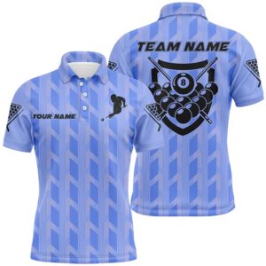 Blue 8 Ball Billiards 3D Polo Shirts,&hellip;