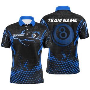 Blue 8 Ball Point 3D Billiard Polo&hellip;