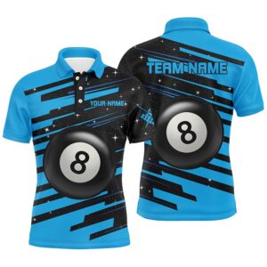 Blue 8 Ball Pool Billiard Polo Polo&hellip;
