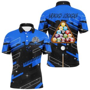 Blue 8 Ball Pool Polo Billiard Shirts&hellip;