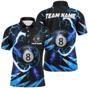 Blue 8 Ball Pool Thunder Lighting Polo&hellip;