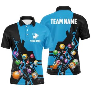 Blue Billiard Balls 3D Polo Shirts, Personalized&hellip;