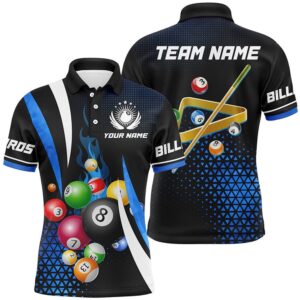 Blue Billiard Balls Polo Polo Shirts Custom&hellip;