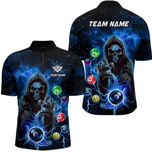 Blue Billiard Death Skeleton Jersey & Jersey&hellip;