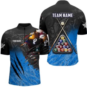 Blue Black 8 Ball Billiards 3D Shirts&hellip;