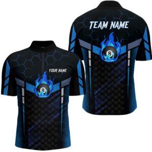Blue Fire 8 Ball Billiard 3D Jersey&hellip;