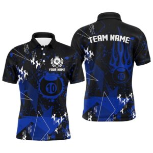 Blue Grunge 10 Ball Custom Billiard Polo&hellip;