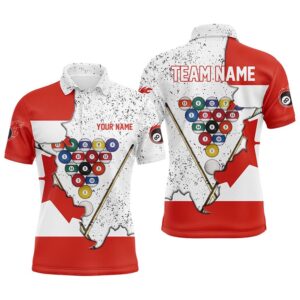 Canadian Flag Billiard Balls Polo Shirts, Custom&hellip;