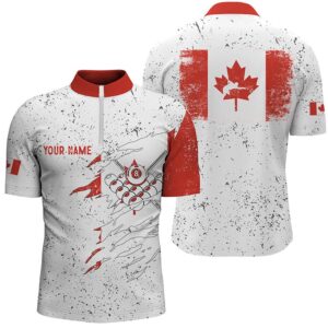 Canadian Flag Billiard White Grunge Jersey Shirt,&hellip;